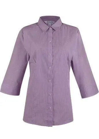 Aussie Pacific Corporate Wear Purple/White / 4 AUSSIE PACIFIC LADIES TOORAK 3/4 SLEEVE 2901T